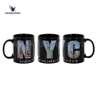 أكواب السيراميك الإغاثة مع تصميمات مدينة نيويورك
